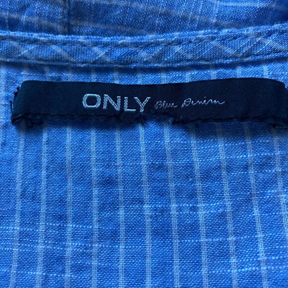 Blue Denim Pinstriped Babydoll Summer Dress – Size 6 - Picture 5 of 5